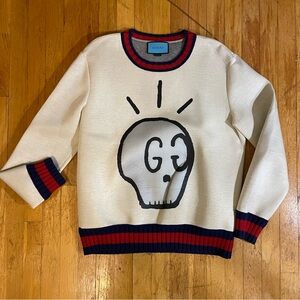 Gucci neoprene skull sweater